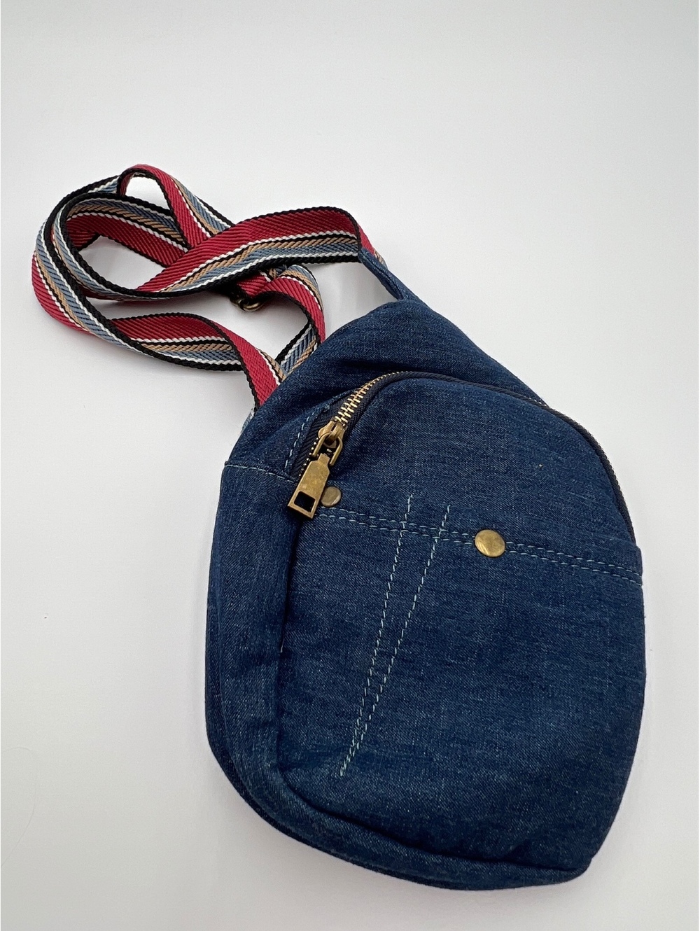 Unbranded boutique style denim round Crossbody (SKU-0420)